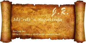 Jónás Rozalinda névjegykártya